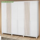 Guarda-roupa Vince 6 Portas 2 Gavetas 9 Prateleiras Com Pés B