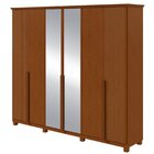 Guarda-roupa Vince 6 Portas 2 Gavetas 9 Prateleiras Com Pés E