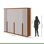 Guarda-roupa Vince 6 Portas 2 Gavetas 9 Prateleiras Frassino/