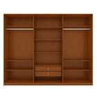 Guarda-roupa Vince 6 Portas 2 Gavetas 9 Prateleiras Frassino/