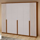 Guarda-roupa Vince 6 Portas 2 Gavetas 9 Prateleiras Frassino/