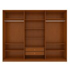 Guarda-roupa Vince 6 Portas 2 Gavetas 9 Prateleiras Frassino/