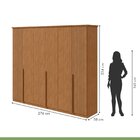 Guarda-roupa Vince 6 Portas 3 Gavetas 7 Prateleiras Amendoa C