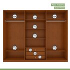 Guarda-roupa Vince 6 Portas 3 Gavetas 7 Prateleiras Com Espel