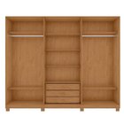 Guarda-roupa Vince 6 Portas 3 Gavetas 7 Prateleiras Com Pés A