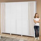 Guarda-roupa Vince 6 Portas 3 Gavetas 7 Prateleiras Com Pés B