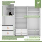 Guarda-roupa Vince 6 Portas 3 Gavetas 7 Prateleiras Com Pés B