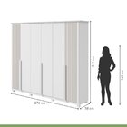 Guarda-roupa Vince 6 Portas 3 Gavetas 7 Prateleiras Com Pés B
