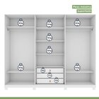 Guarda-roupa Vince 6 Portas 3 Gavetas 7 Prateleiras Com Pés B