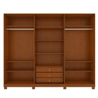 Guarda-roupa Vince 6 Portas 3 Gavetas 9 Prateleiras Com Pés E