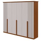 Guarda-roupa Vince 6 Portas 3 Gavetas 9 Prateleiras Frassino/