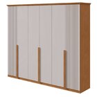 Guarda-roupa Vince 6 Portas 4 Gavetas 6 Prateleiras Amendoa C