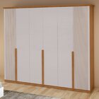 Guarda-roupa Vince 6 Portas 4 Gavetas 6 Prateleiras Amendoa C