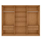 Guarda-roupa Vince 6 Portas 4 Gavetas 6 Prateleiras Amendoa C