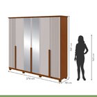 Guarda-roupa Vince 6 Portas 4 Gavetas 6 Prateleiras Com Pés E