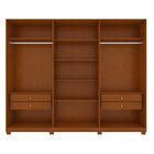 Guarda-roupa Vince 6 Portas 4 Gavetas 6 Prateleiras Com Pés E