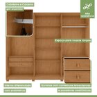 Guarda-roupa Vince 6 Portas 4 Gavetas 6 Prateleiras Com Pés E