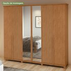 Guarda-roupa Vince 6 Portas 4 Gavetas 6 Prateleiras Com Pés E