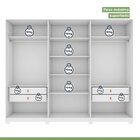 Guarda-roupa Vince 6 Portas 4 Gavetas 6 Prateleiras Com Pés E