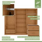 Guarda-roupa Vince 6 Portas 4 Gavetas 8 Prateleiras Amendoa C