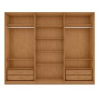 Guarda-roupa Vince 6 Portas 4 Gavetas 8 Prateleiras Amendoa C