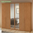 Guarda-roupa Vince 6 Portas 4 Gavetas 8 Prateleiras Com Espel