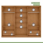 Guarda-roupa Vince 6 Portas 4 Gavetas 8 Prateleiras Com Espel