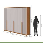 Guarda-roupa Vince 6 Portas 4 Gavetas 8 Prateleiras Com Pés A