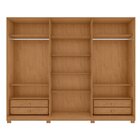 Guarda-roupa Vince 6 Portas 4 Gavetas 8 Prateleiras Com Pés A