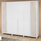 Guarda-roupa Vince 6 Portas 4 Gavetas 8 Prateleiras Com Pés B