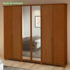 Guarda-roupa Vince 6 Portas 4 Gavetas 8 Prateleiras Com Pés E