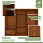 Guarda-roupa Vince 6 Portas 4 Gavetas 8 Prateleiras Com Pés E