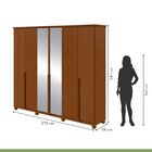 Guarda-roupa Vince 6 Portas 4 Gavetas 8 Prateleiras Com Pés E