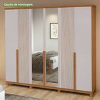 Guarda-roupa Vince 6 Portas 4 Gavetas 8 Prateleiras Com Pés E