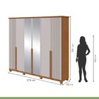 Guarda-roupa Vince 6 Portas 4 Gavetas 8 Prateleiras Com Pés E