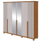 Guarda-roupa Vince 6 Portas 4 Gavetas 8 Prateleiras Com Pés E