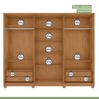 Guarda-roupa Vince 6 Portas 4 Gavetas 8 Prateleiras Com Pés E