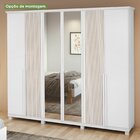 Guarda-roupa Vince 6 Portas 4 Gavetas 8 Prateleiras Com Pés E