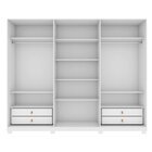 Guarda-roupa Vince 6 Portas 4 Gavetas 8 Prateleiras Com Pés E