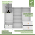 Guarda-roupa Vince 6 Portas 4 Gavetas 8 Prateleiras Com Pés E
