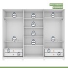 Guarda-roupa Vince 6 Portas 4 Gavetas 8 Prateleiras Com Pés E