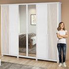 Guarda-roupa Vince 6 Portas 4 Gavetas 8 Prateleiras Com Pés E