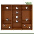 Guarda-roupa Vince 6 Portas 4 Gavetas 8 Prateleiras Com Pés F