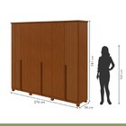 Guarda-roupa Vince 6 Portas 4 Gavetas 8 Prateleiras Com Pés F