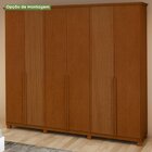 Guarda-roupa Vince 6 Portas 4 Gavetas 8 Prateleiras Com Pés F