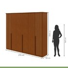 Guarda-roupa Vince 6 Portas 4 Gavetas 8 Prateleiras Frassino