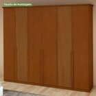 Guarda-roupa Vince 6 Portas 4 Gavetas 8 Prateleiras Frassino
