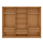 Guarda-roupa Vince 6 Portas 6 Gavetas 5 Prateleiras Amendoa C