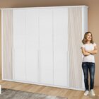 Guarda-roupa Vince 6 Portas 6 Gavetas 5 Prateleiras Branco