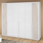 Guarda-roupa Vince 6 Portas 6 Gavetas 5 Prateleiras Branco